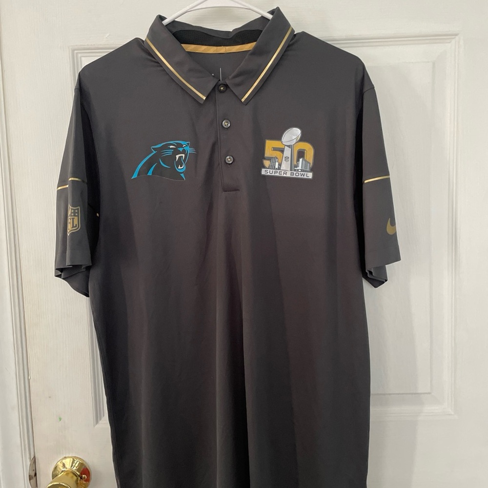 NFL Men's Black and Gold Super Bowl 50 Polo Shirt